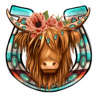 highland cow serape floral headband horseshoe | Teevron