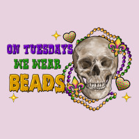 On Tuesdays We Wear Beads Skull Ladies Tee | Teevron