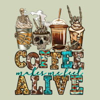 Coffee Makes Me Feel Alive Skeleton Coffee Cups Heavyweight Hoodie | Teevron