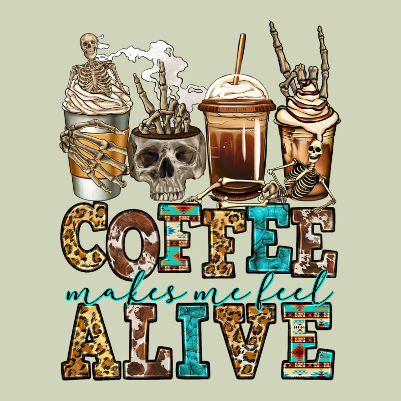 Coffee Makes Me Feel Alive Skeleton Coffee Cups Heavyweight Hoodie by Jasminsmagicworld | Teevron
