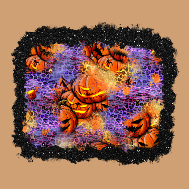 Halloween Pumpkin And Leopard Background Vintage Tee by BundleAndBundleShop | Teevron