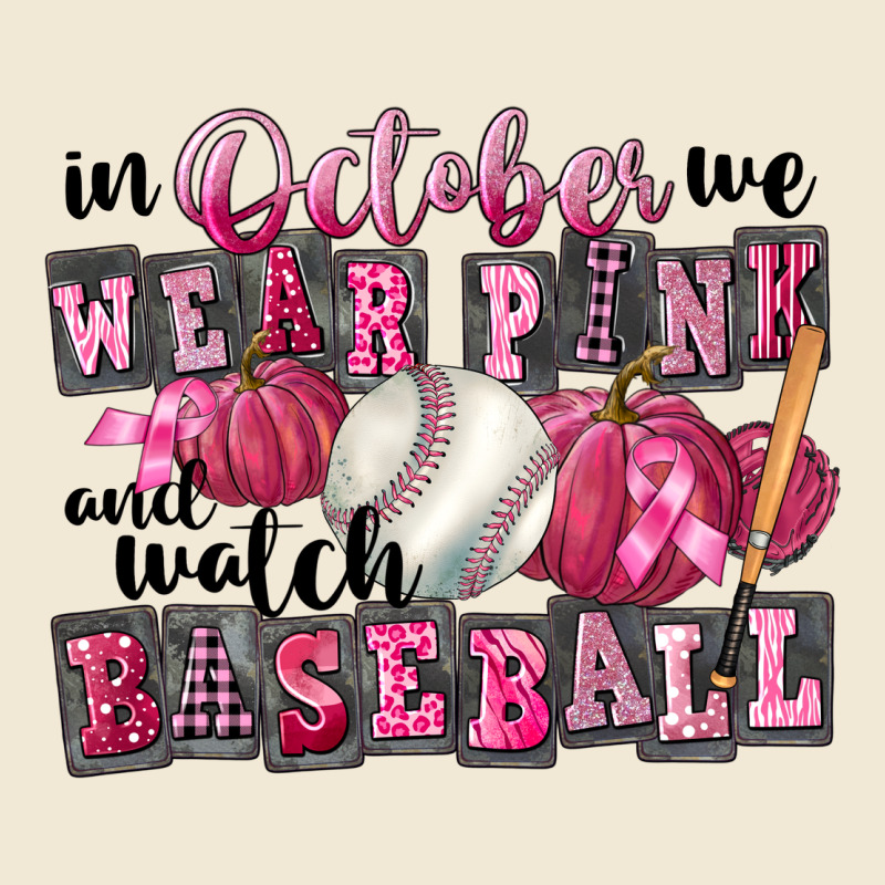 In October We Wear Pink And Watch Baseball Premium Tee by FaDigitalArtStudio | Teevron
