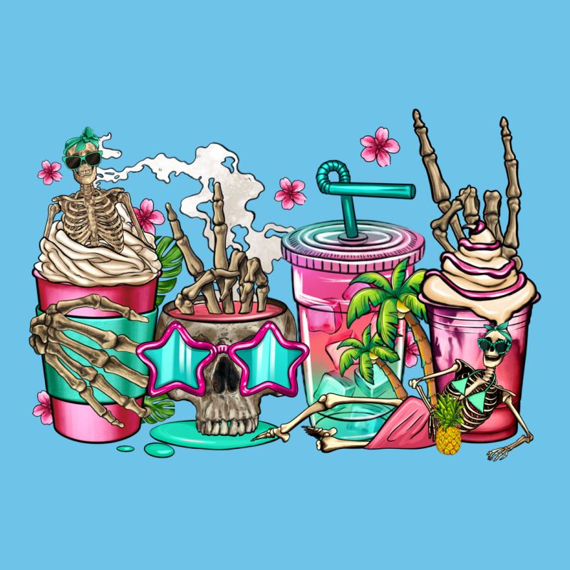 Skeleton Summer Coffee Cups Premium Sweatshirt by Jasminsmagicworld | Teevron