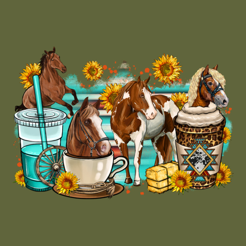 Horses Coffee Cups Classic Tee by OliviaCreatesArt | Teevron