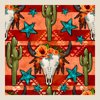 Bull Skull Cactus Seamless Pattern Urban Heavy Tee | Teevron