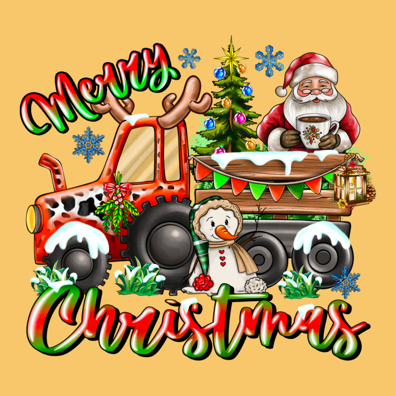 Merry Christmas  Tractor Vintage Hoodie by CowhideDigitalArt | Teevron