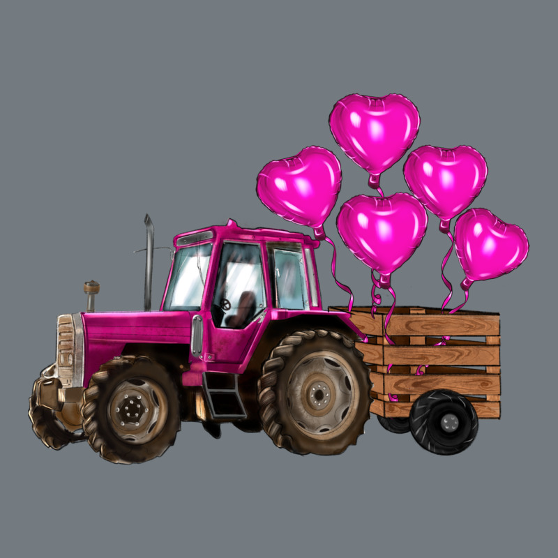 Valentines Day Pink Tractor With Pink Heart Balloo Heavyweight Sweatshirt by RanaPortraitStore | Teevron
