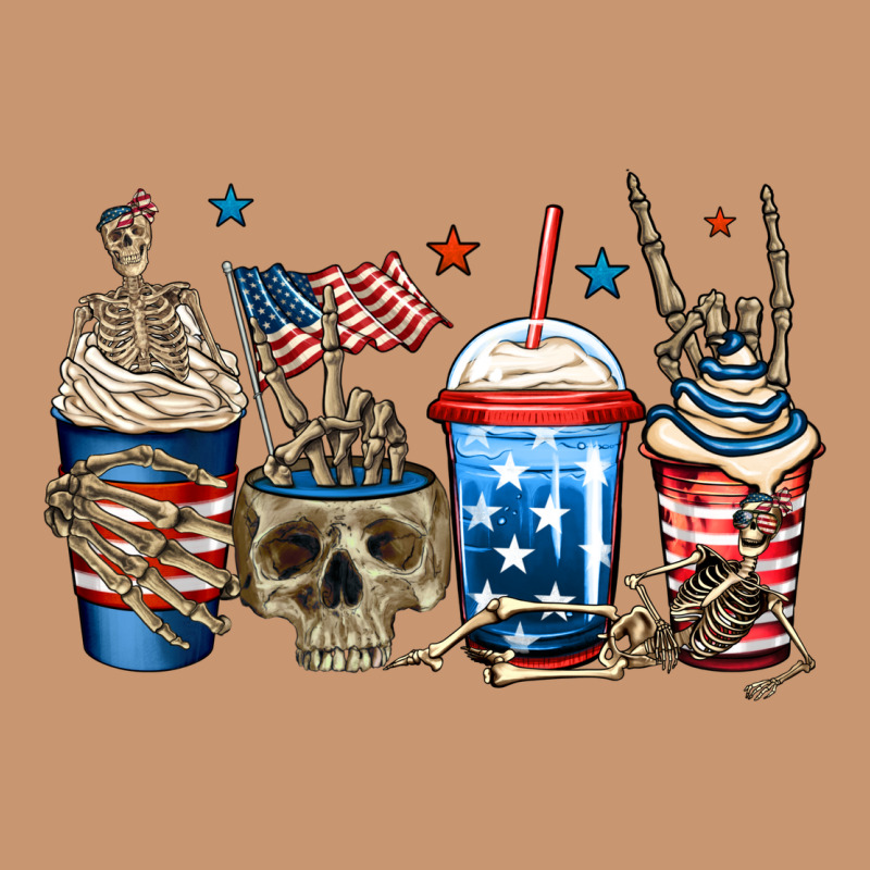 4th Of July Skeleton Coffee Cups Heavyweight Hoodie by Jasminsmagicworld | Teevron