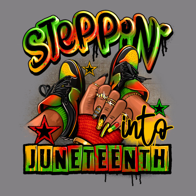 Steppin' Into Juneteenth Black Girl Sneakers Heavyweight Hoodie by RanaPortraitStore | Teevron