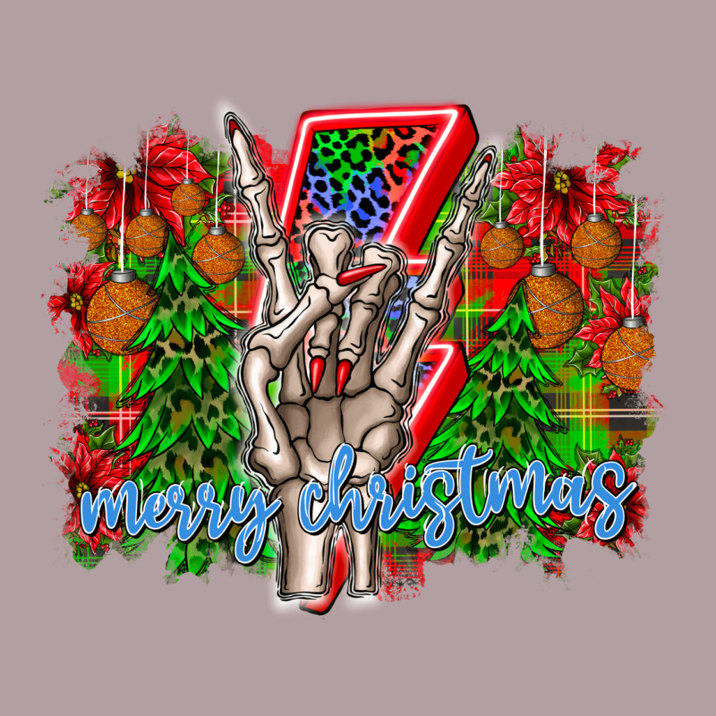 Punk Rock Merry Christmas Vintage Hoodie by CowhideDigitalArt | Teevron