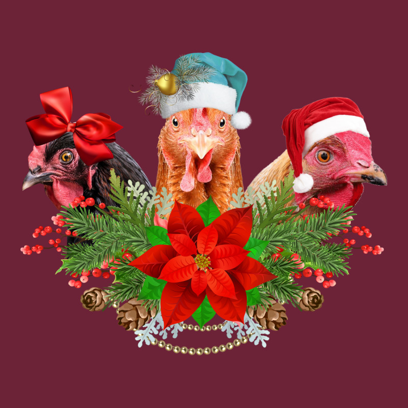 Chickens Christmas Long Sleeve Tee by CowhideDigitalArt | Teevron