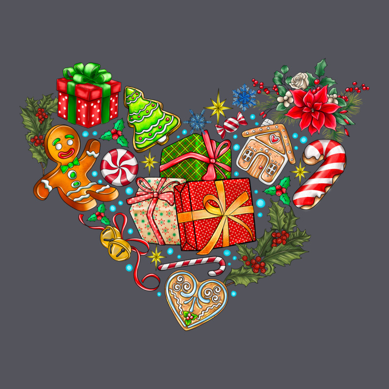 Merry Christmas Heart Vintage Hoodie by CowhideDigitalArt | Teevron