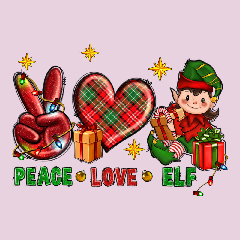 Peace Love Elf Christmas Ladies Tee by BundleAndBundleShop | Teevron