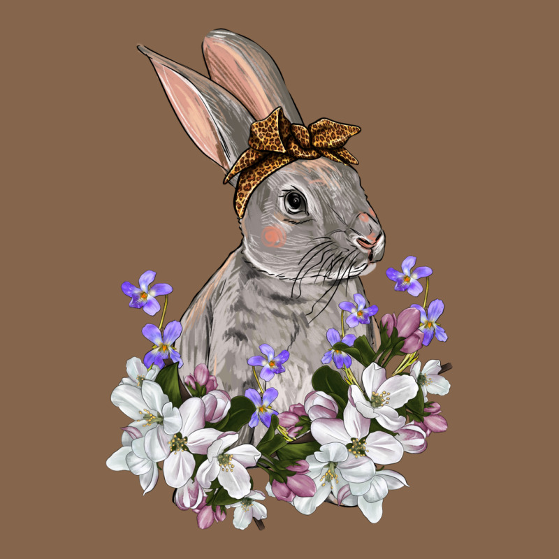 Easter Day Flowers Bunny Premium Tee by OliviaCreatesArt | Teevron