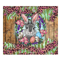 Easter bunny with floral wreath and leopard | Teevron