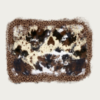 Cowhide Leopard Background Zipper Hoodie | Teevron