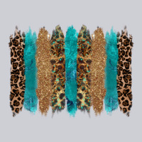 Glitter Turqoise Leopard Tooled Leather Background Heavyweight Sweatshirt | Teevron