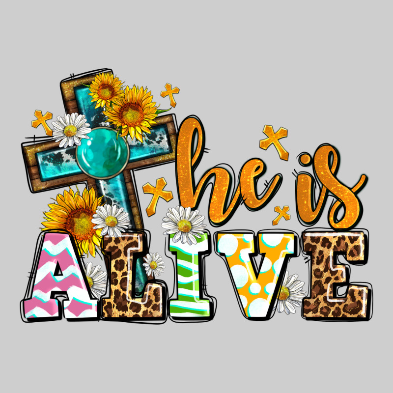 Easter Day He Is Alive With Cross Premium Tee by OliviaCreatesArt | Teevron