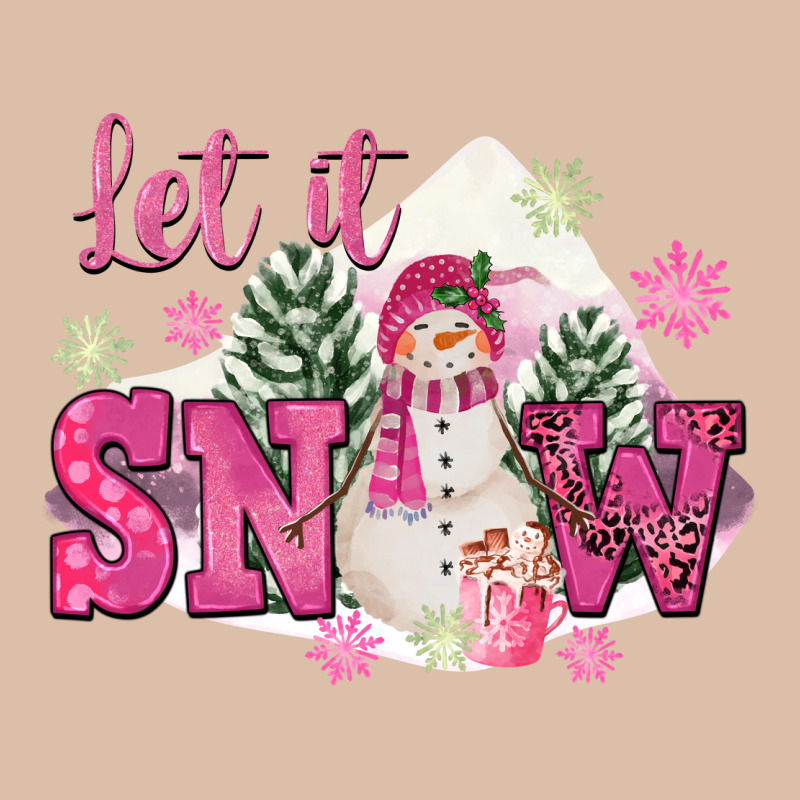 Let It Snow Pink Christmas Urban Heavy Tee by FaDigitalArtStudio | Teevron