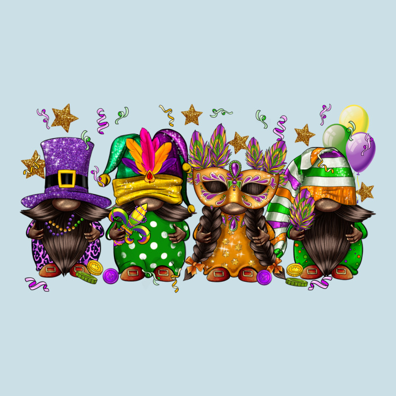 Mardi Gras Afro Gnomies Ladies Tee by FaDigitalArtStudio | Teevron