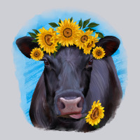 Black Angus With Sunflower Heavyweight Sweatshirt | Teevron