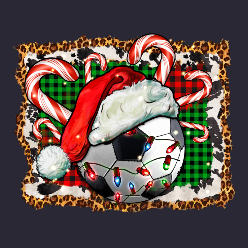 Soccer Ball Christmas With Hat And Candy Cane Vintage Tee by FaDigitalArtStudio | Teevron