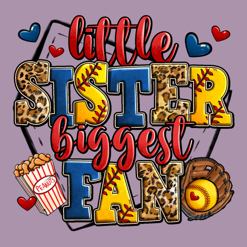 Little Sister Biggest Fan Softball Heavyweight Hoodie by Jasminsmagicworld | Teevron