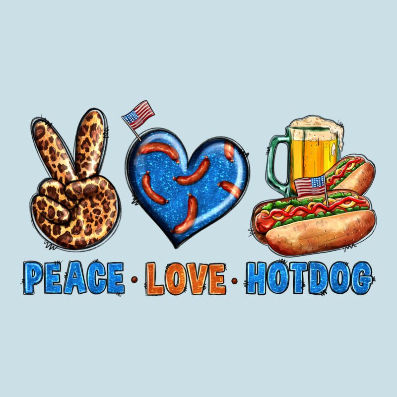 Peace Love Hotdog Ladies Tee by BundleAndBundleShop | Teevron