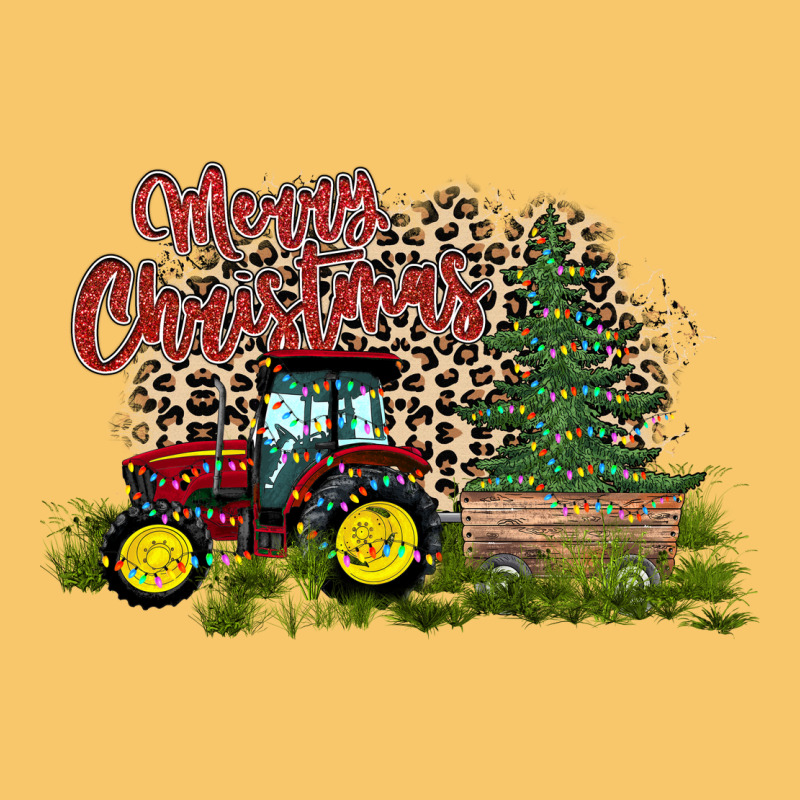 Merry Christmas Tractor Tree Vintage Hoodie by CowhideDigitalArt | Teevron