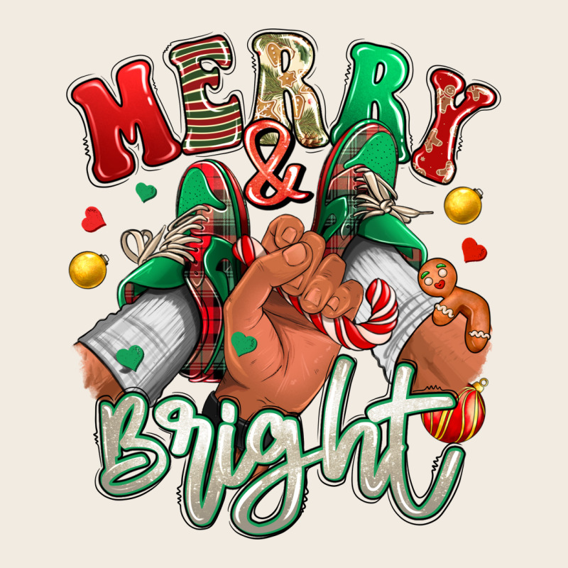 Merry And Bright Black Man Sneakers Premium Sweatshirt by RanaPortraitStore | Teevron
