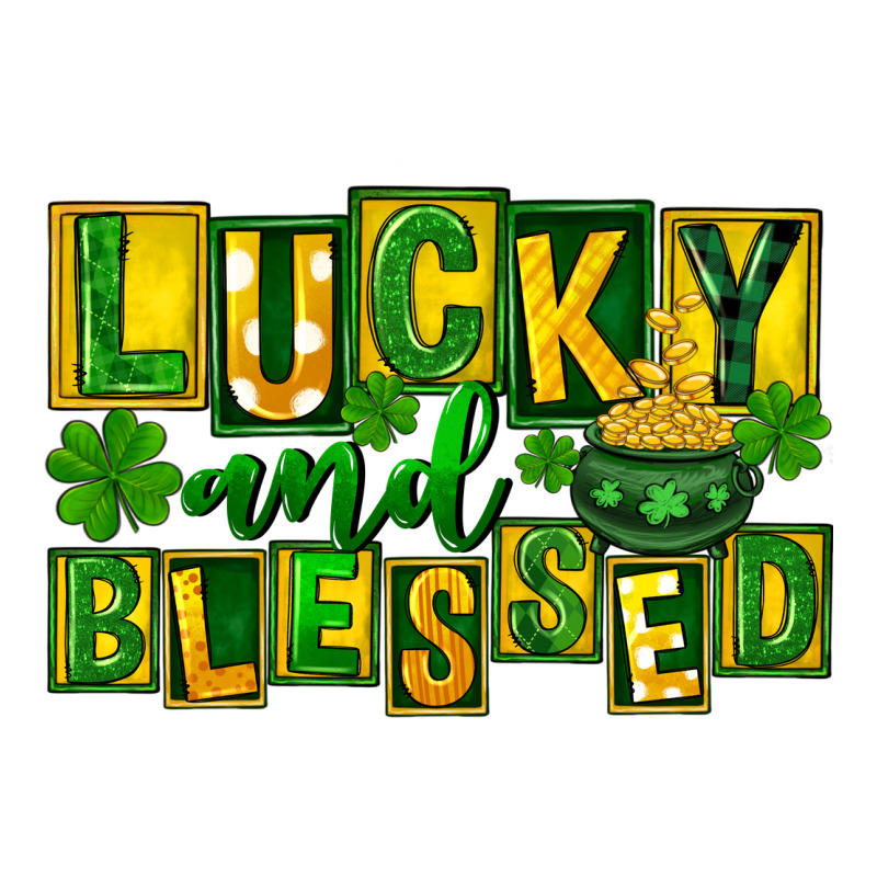 St Patricks Day Lucky And Blessed Ladies Tee by FaDigitalArtStudio | Teevron