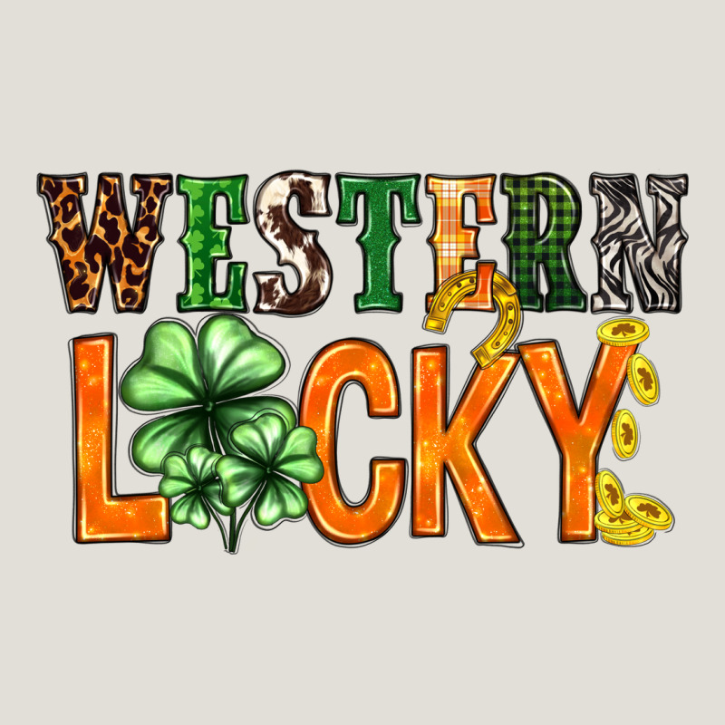 Western Lucky With Clover St. Patricks Day Heavy Core Tee by HowdyJamesFarm | Teevron