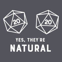 Yes They're Natural 20 Dice Funny Rpg Gamer Vintage Hoodie | Teevron