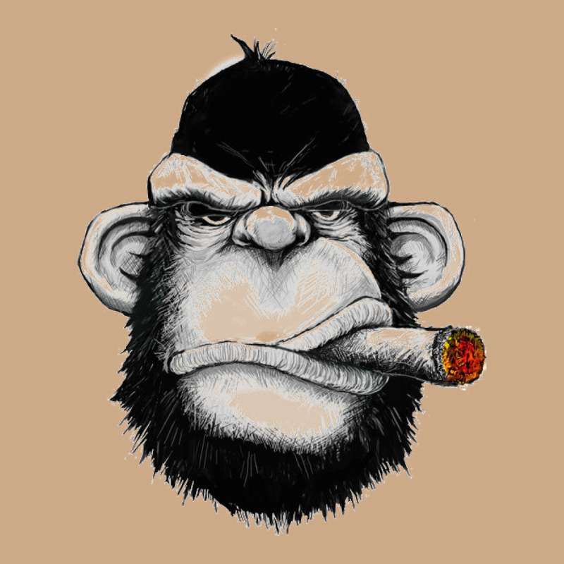 Monkey Smoking Vintage Hoodie by artisFamous | Teevron