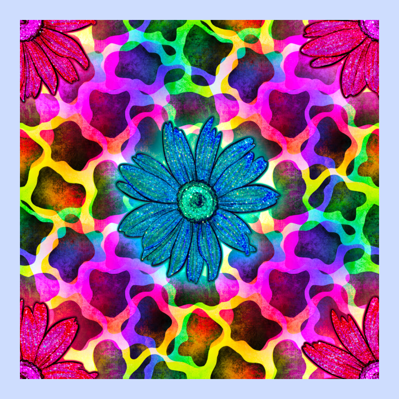 Neon Cowhide With Flower Seamless Pattern Urban Heavy Tee by BundleAndBundleShop | Teevron