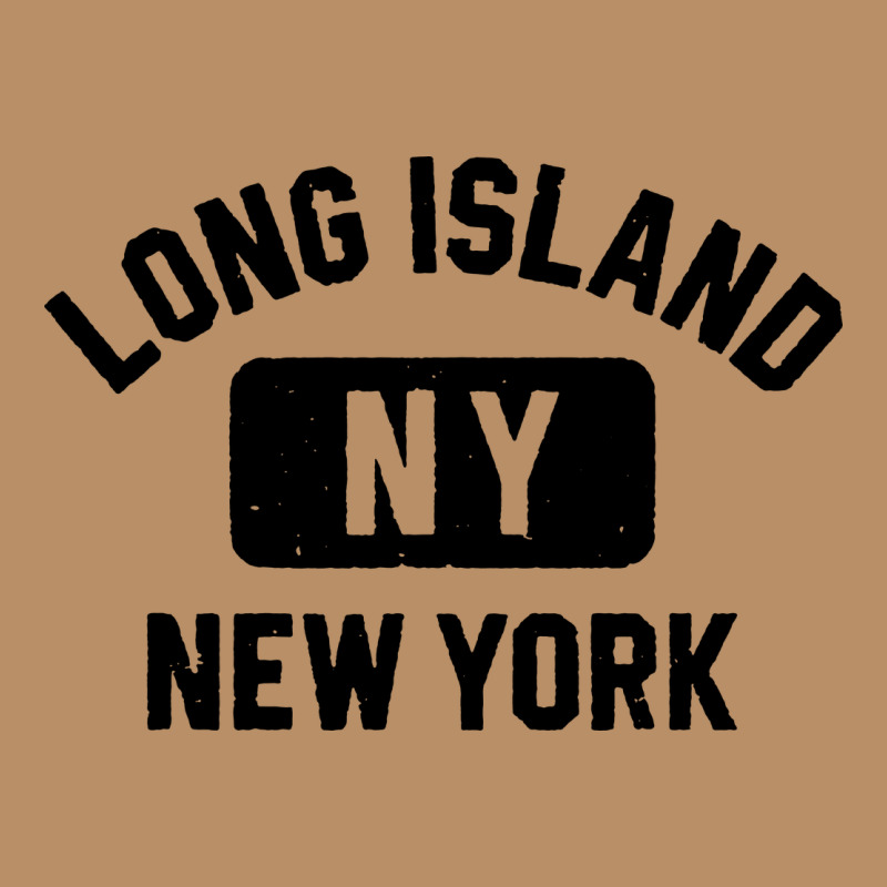 Long Island Ny Gym Style Distressed Amber Print Vintage Hoodie by artisFamous | Teevron