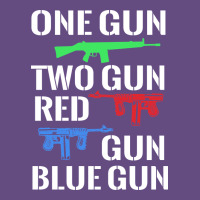 One Gun Two Gun Red Gun Blue Gun Vintage Hoodie | Teevron