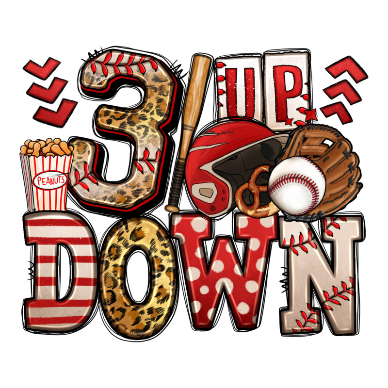 Three Up Three Down Baseball Heavyweight Hoodie by Jasminsmagicworld | Teevron