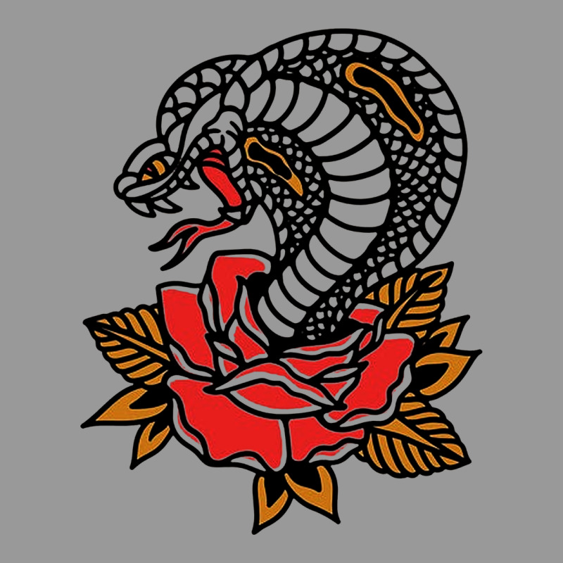 The King Cobra Snake And Rose Vintage Hoodie by artisFamous | Teevron