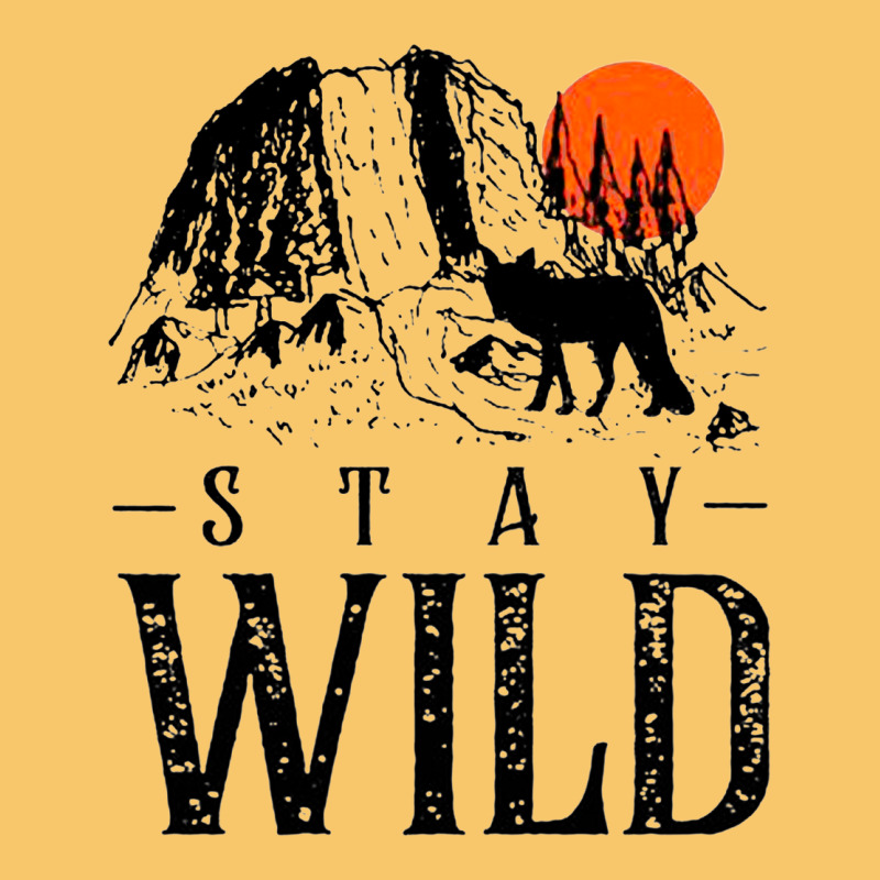 Stay Wild Illustration With Mountain Vintage Hoodie by artisFamous | Teevron