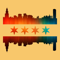 Chicago Flag Skyline Vintage Hoodie | Teevron