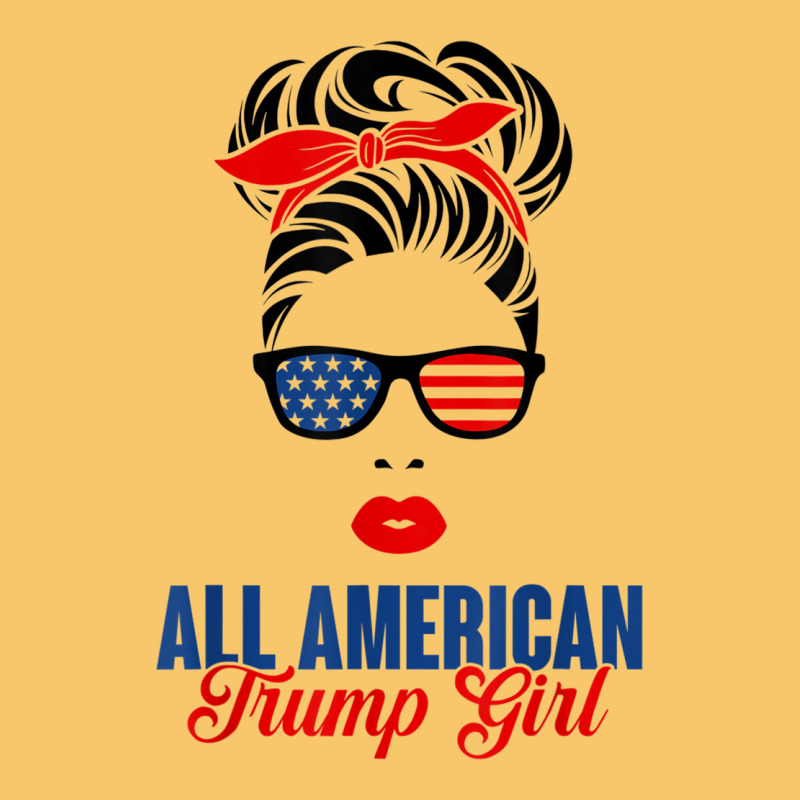 All American Trump Girl Vintage Hoodie by artisFamous | Teevron