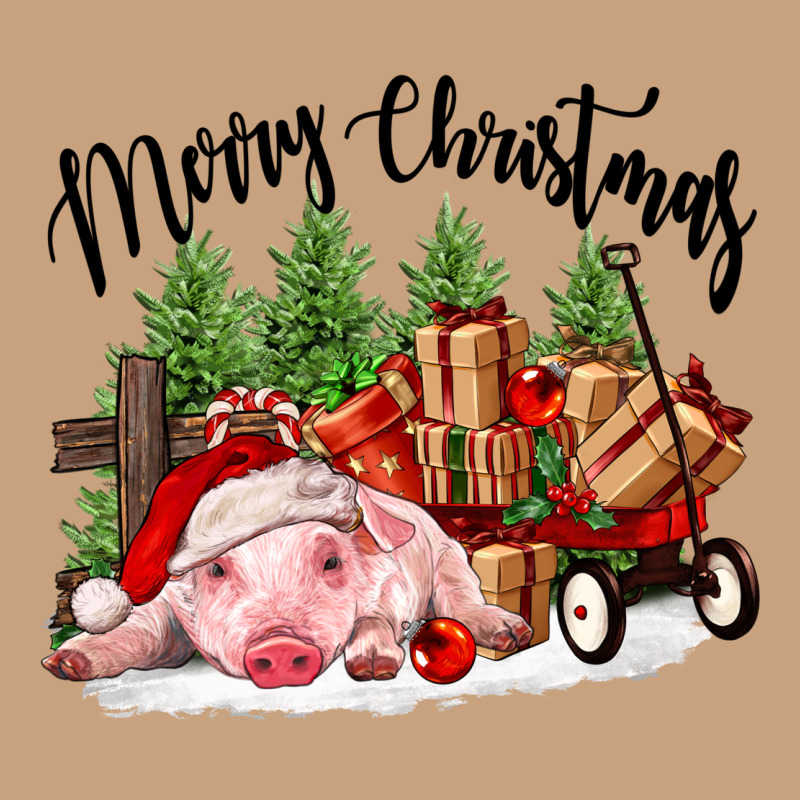 Merry Christmas Pig Vintage Tee by FaDigitalArtStudio | Teevron