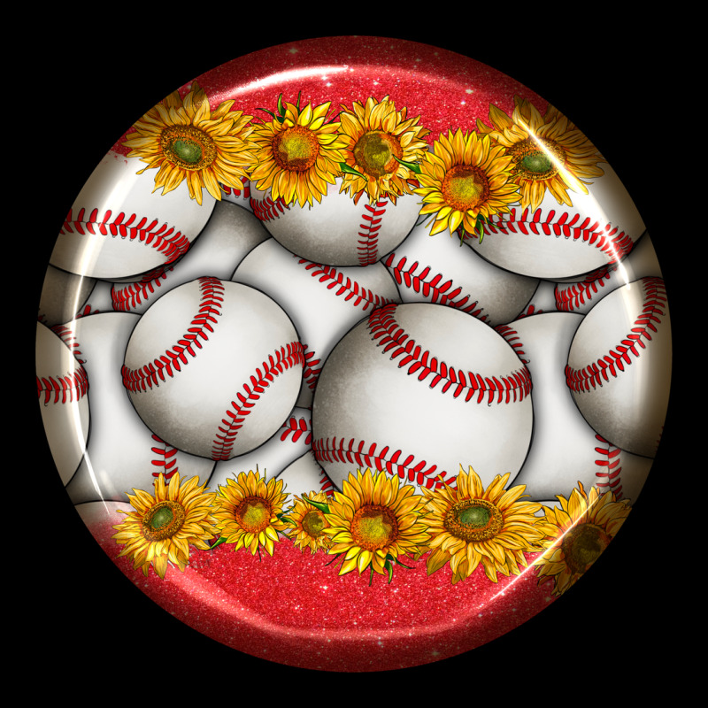 Baseball With Sunflower Round Earrings Ladies Tee by BundleAndBundleShop | Teevron