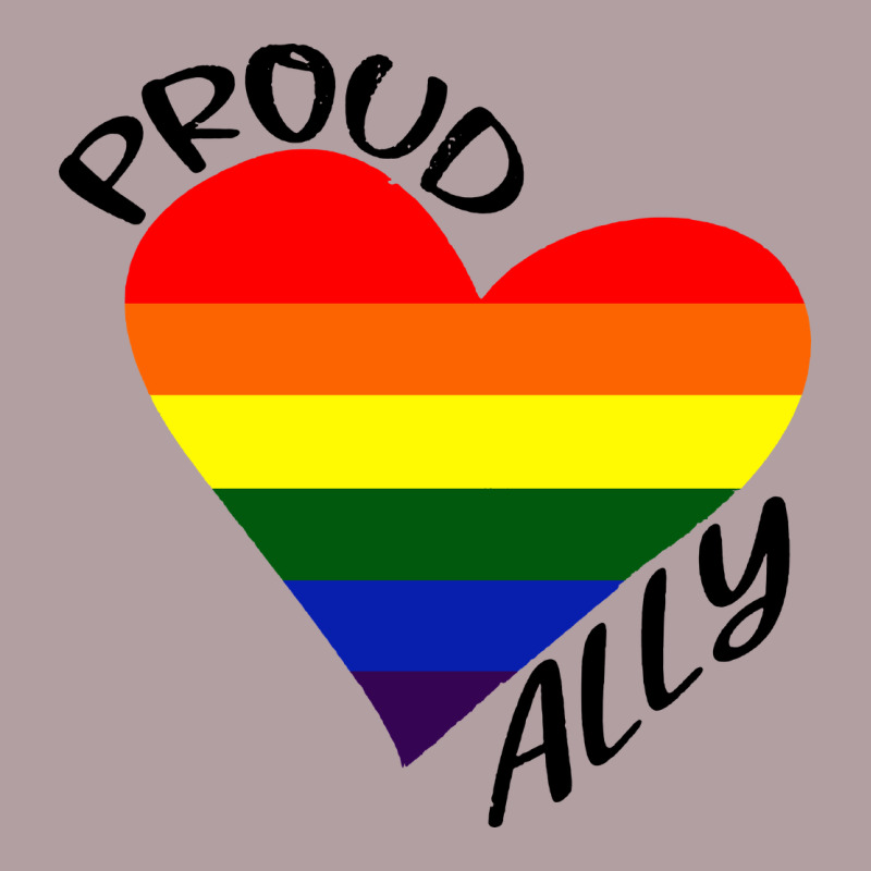 Proud Ally Lgbt Heart Gay Pride Month Vintage Hoodie by artisFamous | Teevron