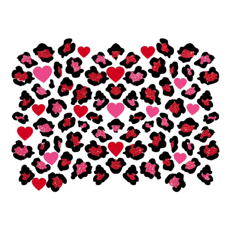 Valentine's Day Leopard And Heart Background Premium Tee by FaDigitalArtStudio | Teevron