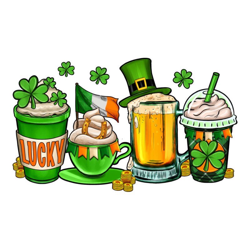 St. Patrick's Day Coffee Cups Premium Tee by OliviaCreatesArt | Teevron