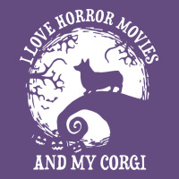 I Love Horror Movies And My Corgi Funny Corgi Vintage Hoodie | Teevron