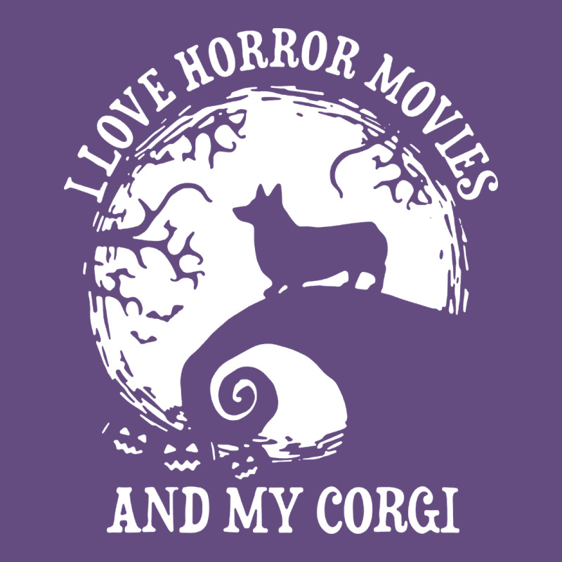 I Love Horror Movies And My Corgi Funny Corgi Vintage Hoodie by artisFamous | Teevron