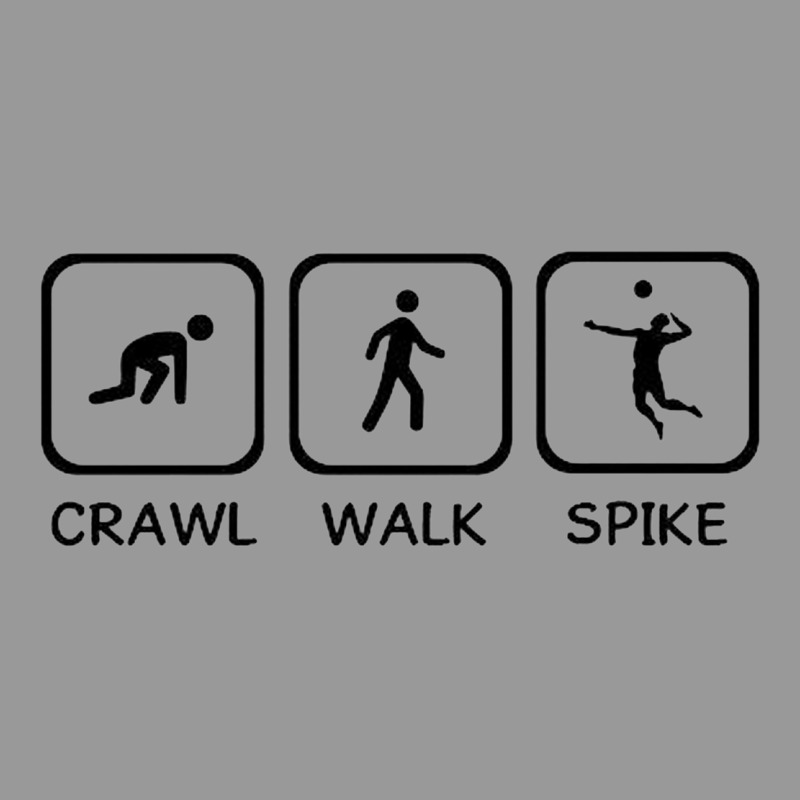 Crawl Walk Spike Volleyball Vintage Hoodie by artisFamous | Teevron